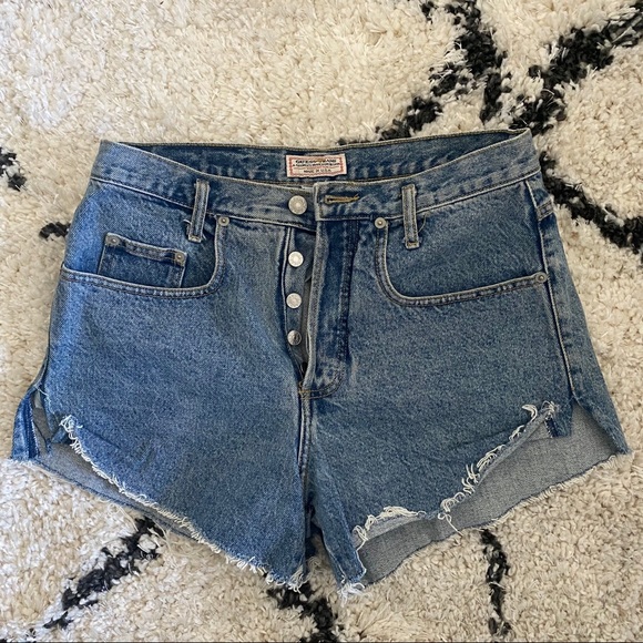 Guess Denim Cutoffs with Patch - Picture 2 of 3
